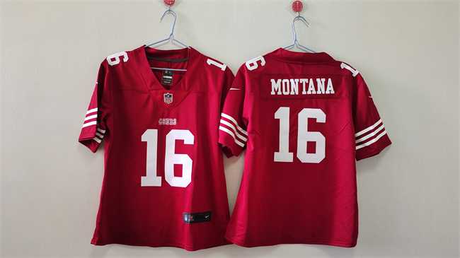 Women's San Francisco 49ers #16 Joe Montana Red Vapor Stitched Jersey,We sell and wholesale Women's San Francisco 49ers #16 Joe Montana Red Vapor Stitched Jersey on line form chian!